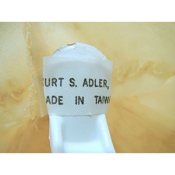 Vintage Kurt Adler Angel Tree Topper Decor Porcelain Head Arms Satin Lace Dress - Picture 9 of 12